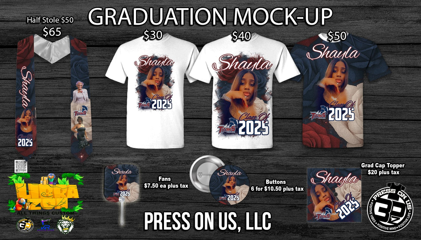 Graduation Shirts | Standard | Full Front | Full Coverage
