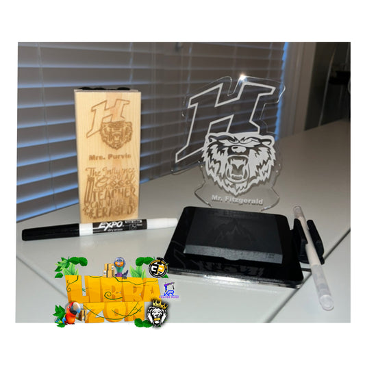 Custom Notepad Holder & Board Eraser