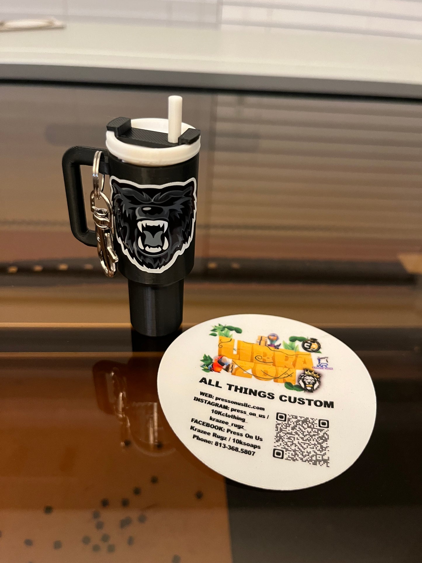 Tumbler Key Chain w/chapstick | Press On Us, LLC