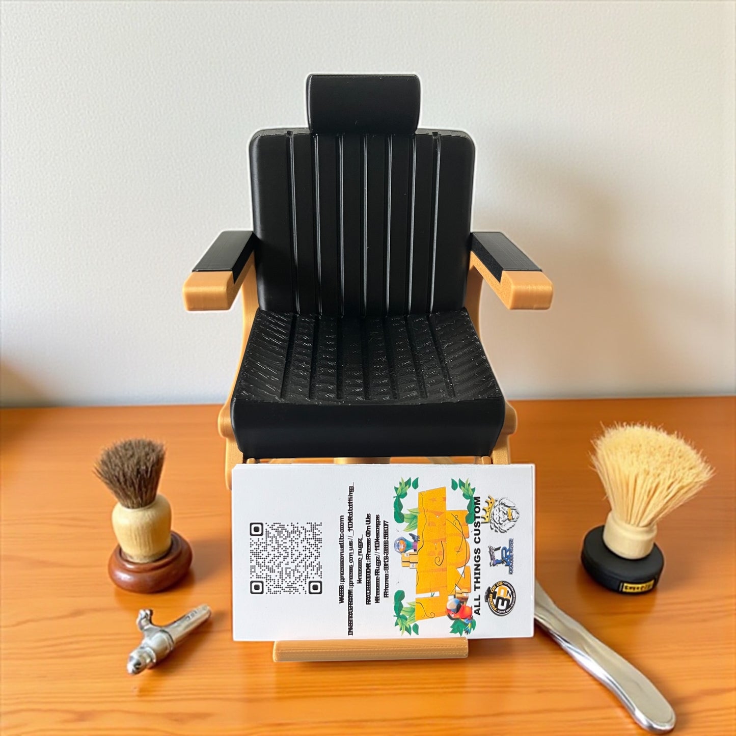 3D Barber/Beauty chair card holder (NFC)/ Press On Us, LLC