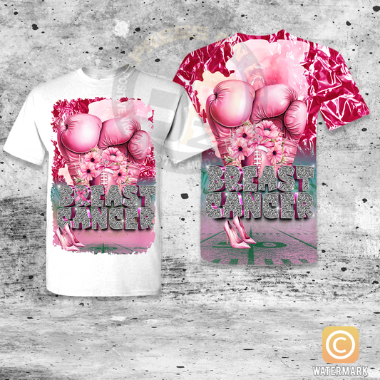 Breast cancer football heels