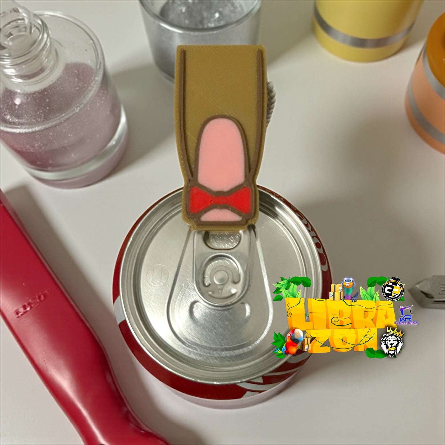 Soda pop tops keychains/ Press On Us, LLC