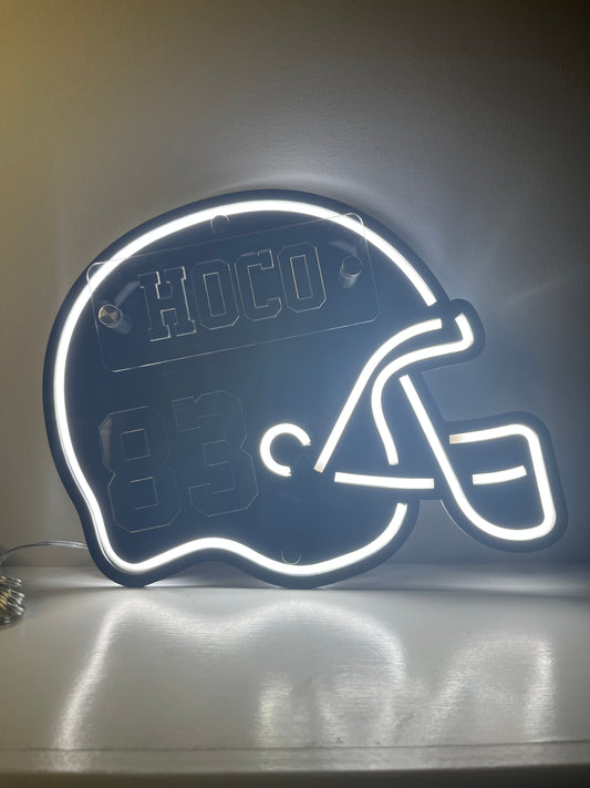 Football helmet Neon Light | Press On Us, LLC