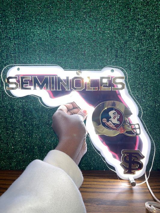 FL STATE Neon Light | Press On Us, LLC