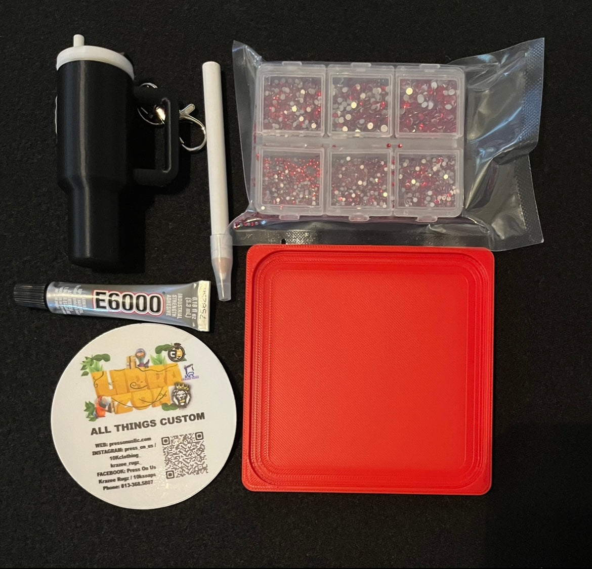 Tumbler Key Chain BLING KIT | Press On Us, LLC