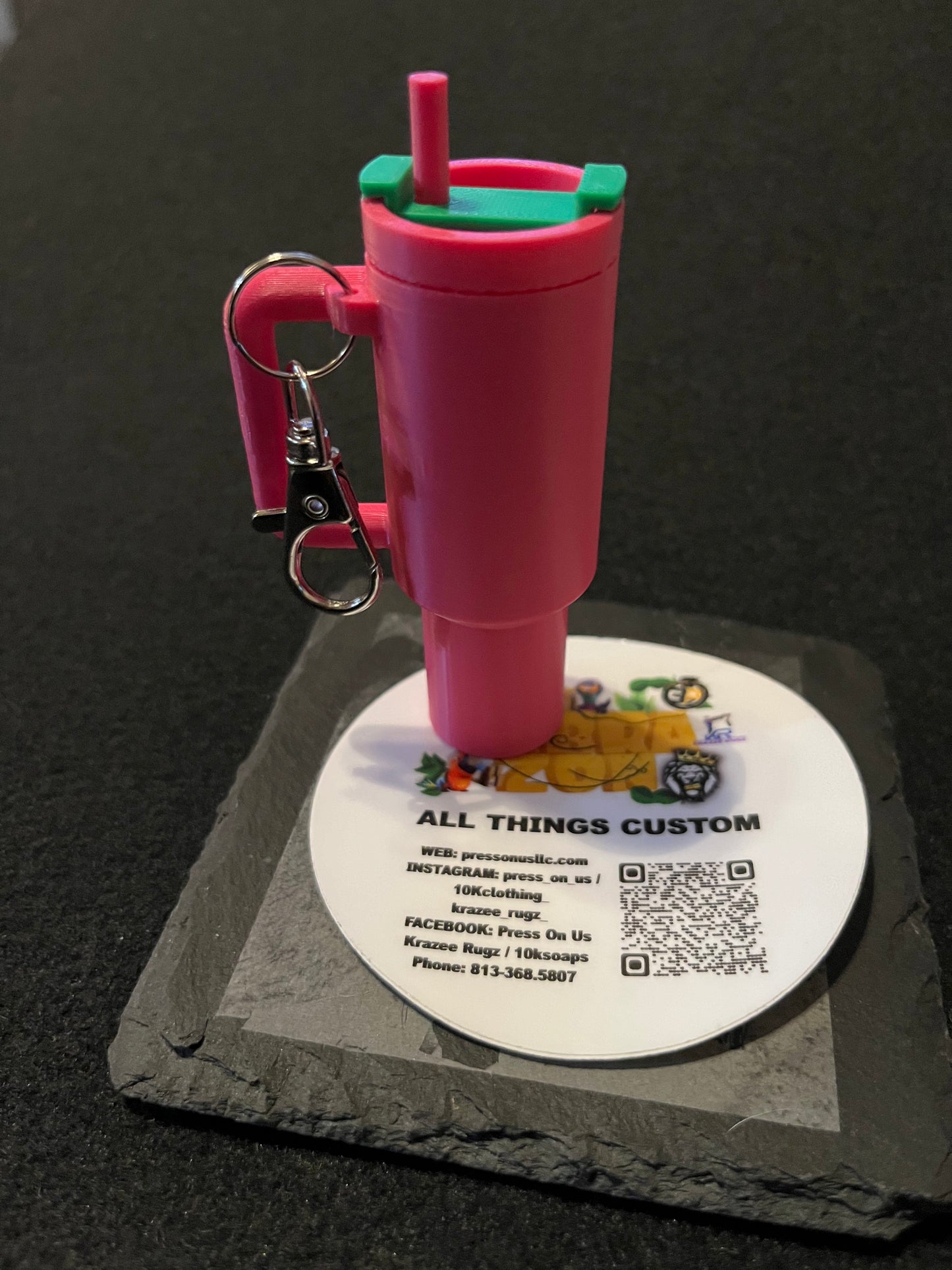 Tumbler Key Chain w/chapstick | Press On Us, LLC
