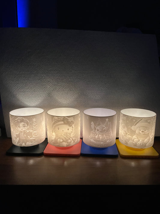 Lithograph Tealight lamp/ Press On Us, LLC