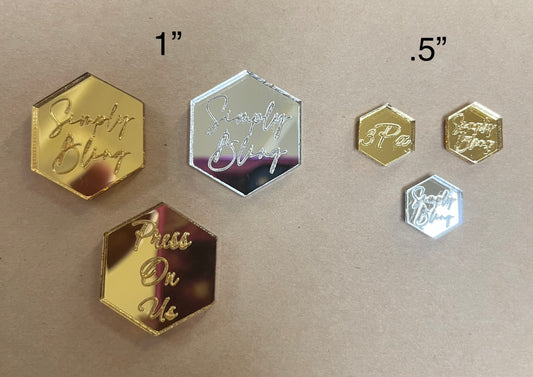 Acrylic Mirror Gems |Tags| Charms