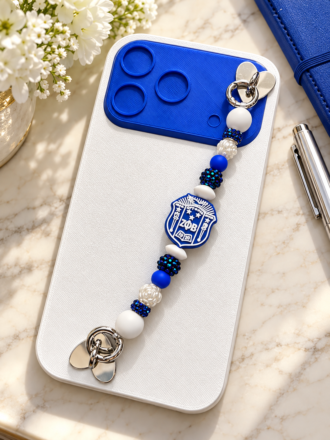 Beaded phone grips