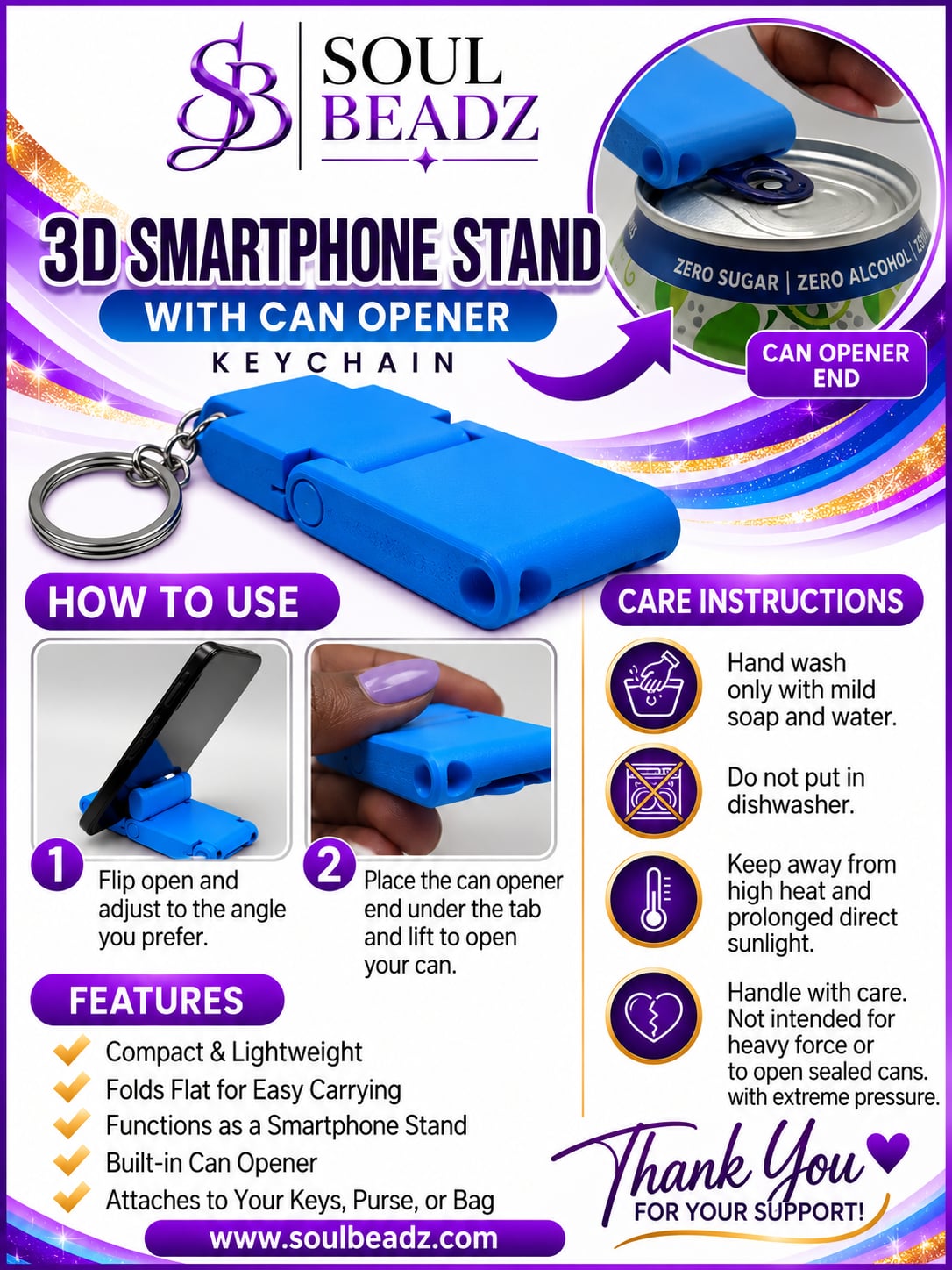 Phone stand pop tops