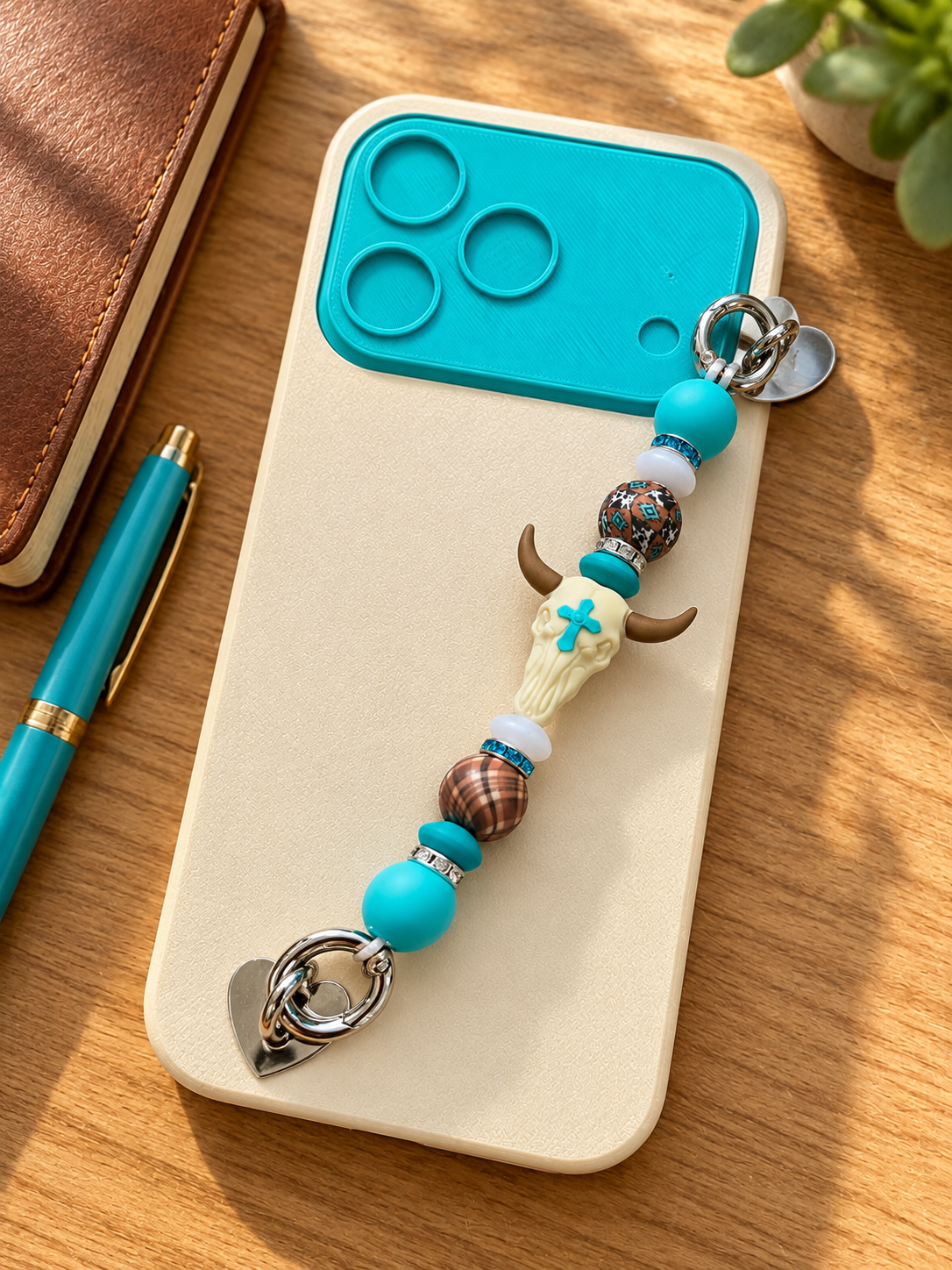 Beaded phone grips