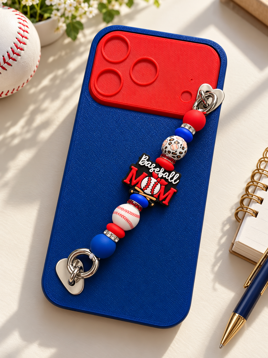 Beaded phone grips