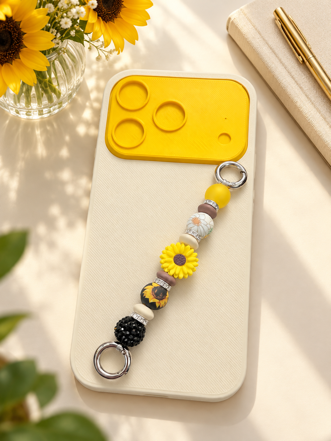 Beaded phone grips