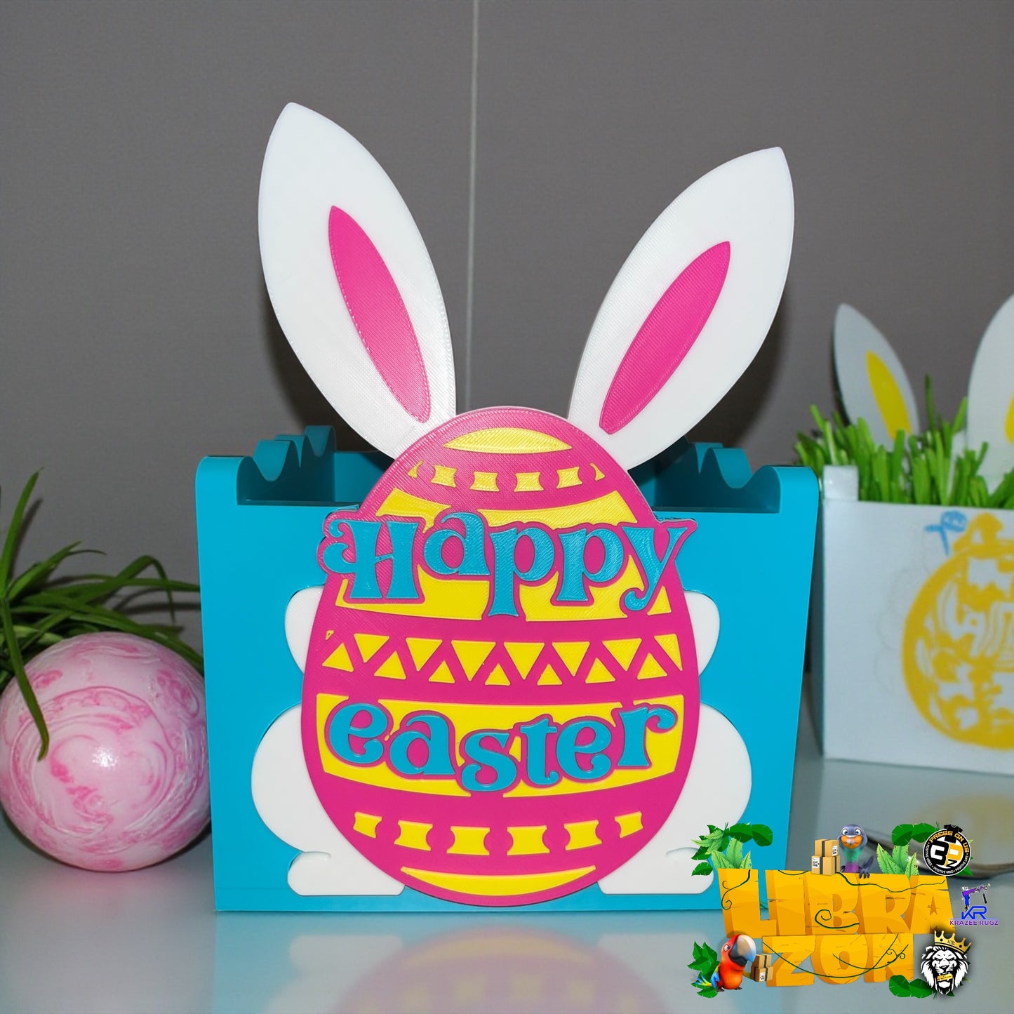 Filled with some plastic eggs