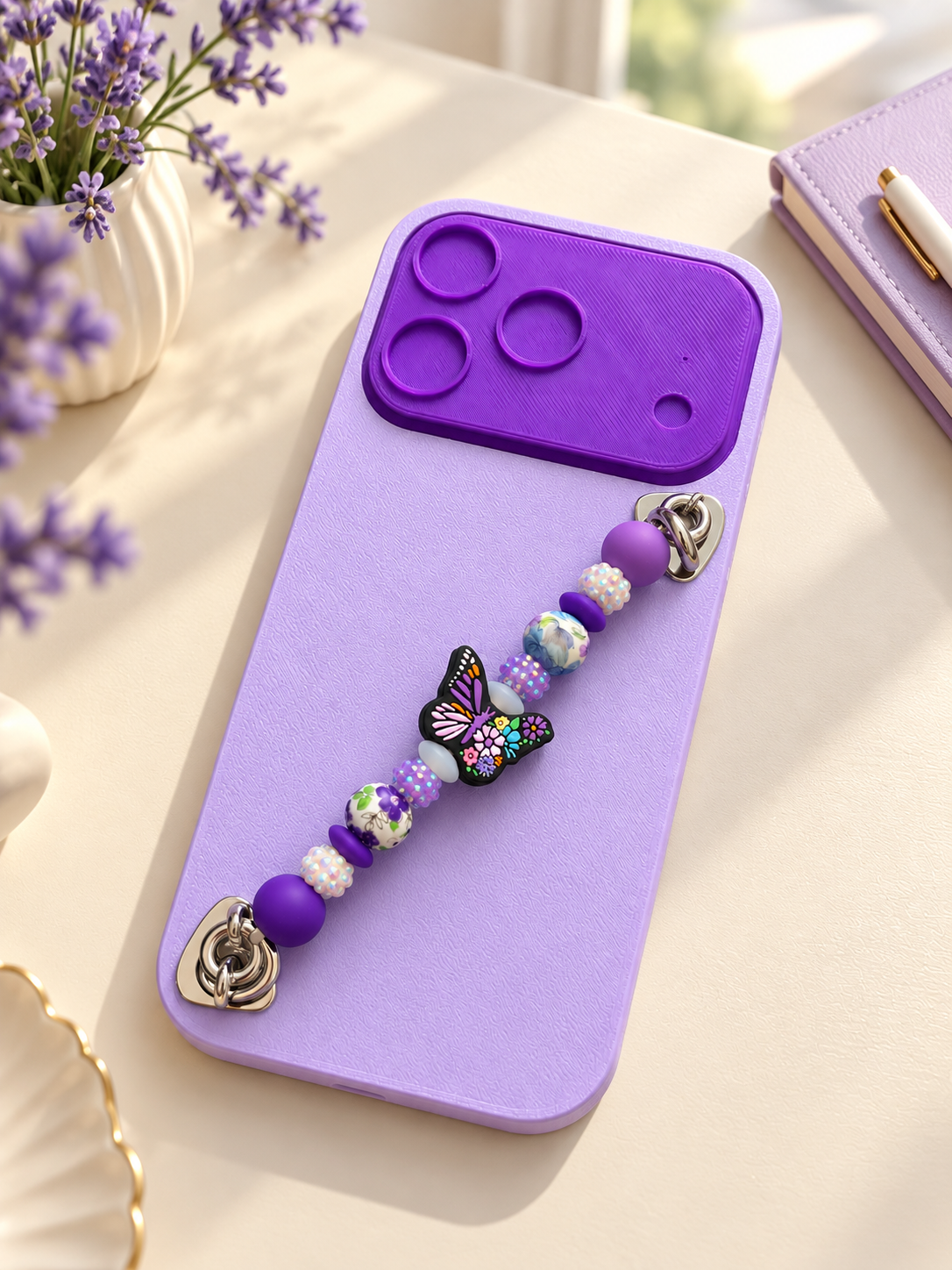 Beaded phone grips