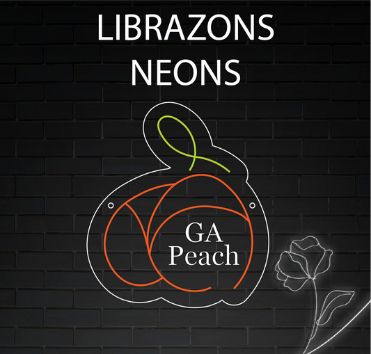 GA Peach Neon Light | Press On Us, LLC