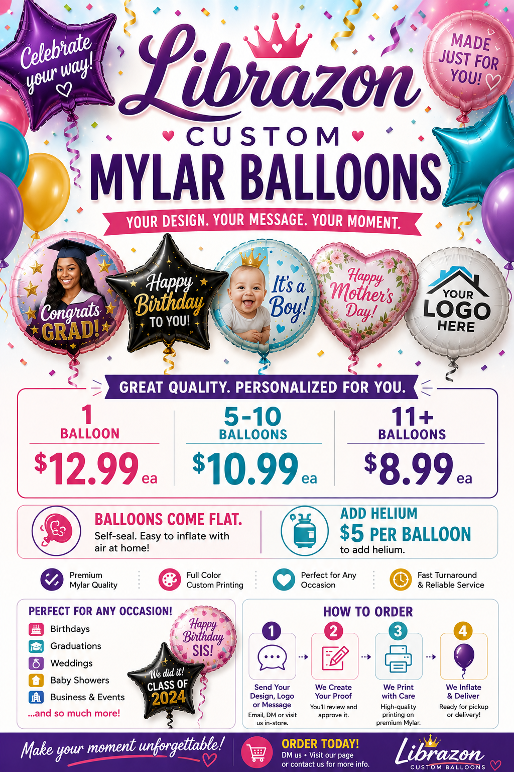 Mylar Balloons | Press On Us, LLC