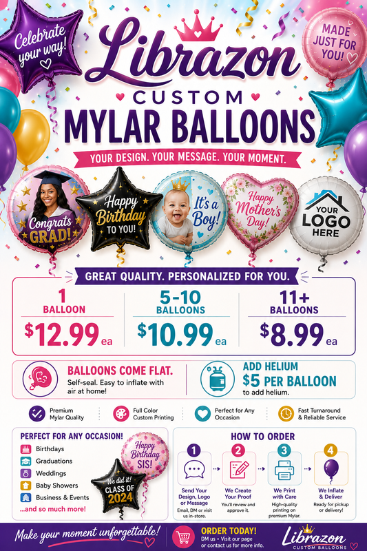 Mylar Balloons | Press On Us, LLC