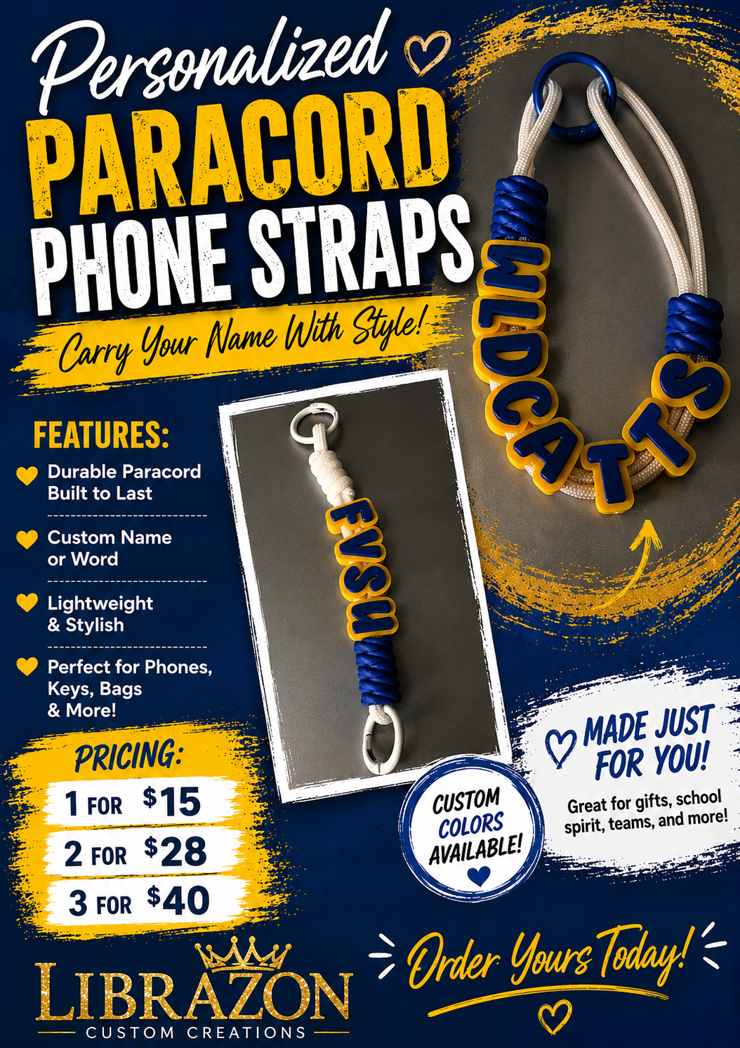 Paracord phone strap