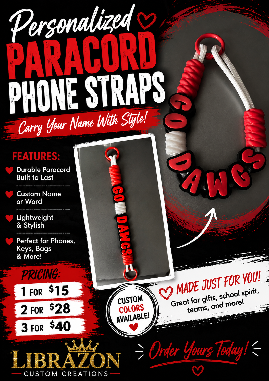 Paracord phone strap