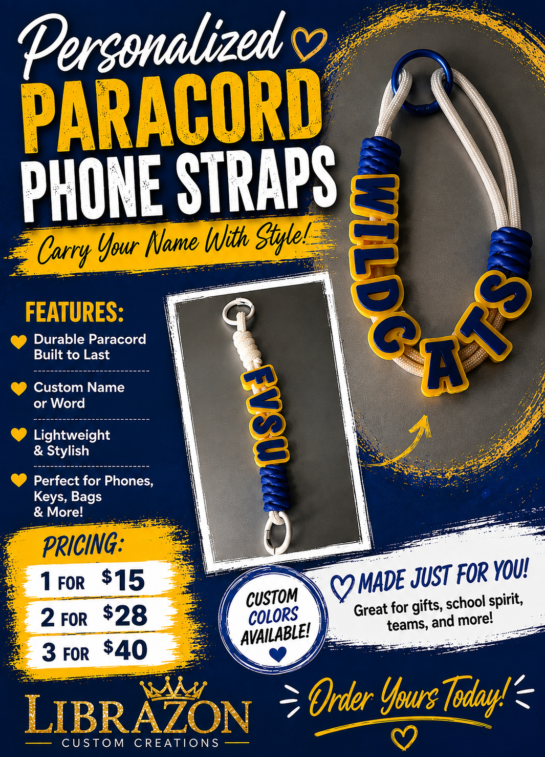 Paracord phone strap