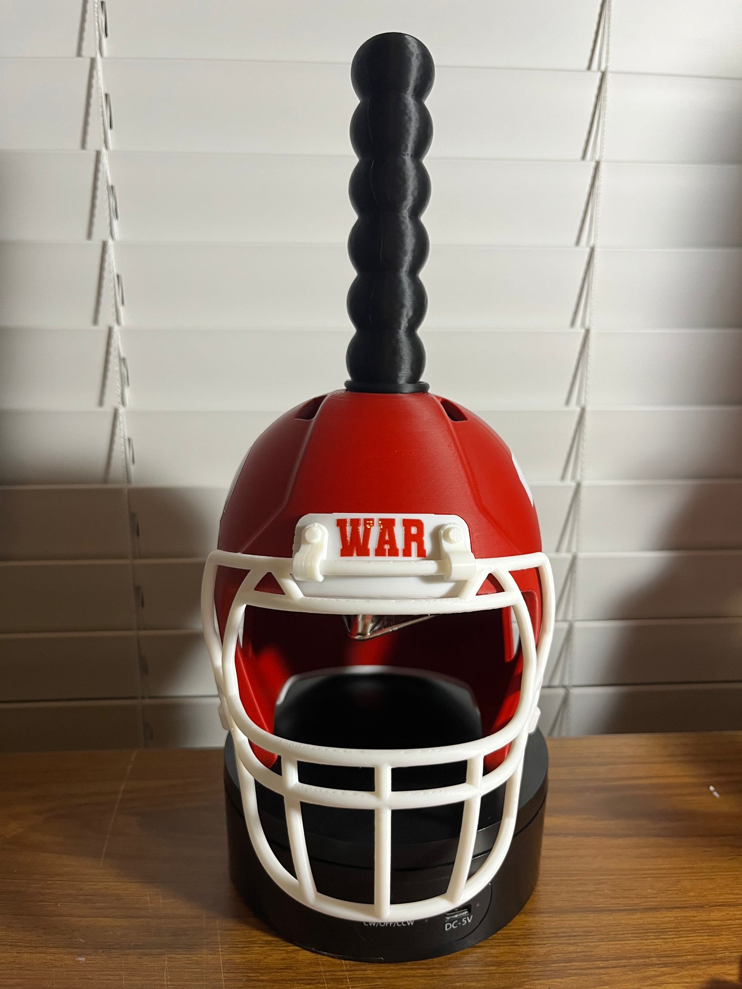 Football helmet cowbell