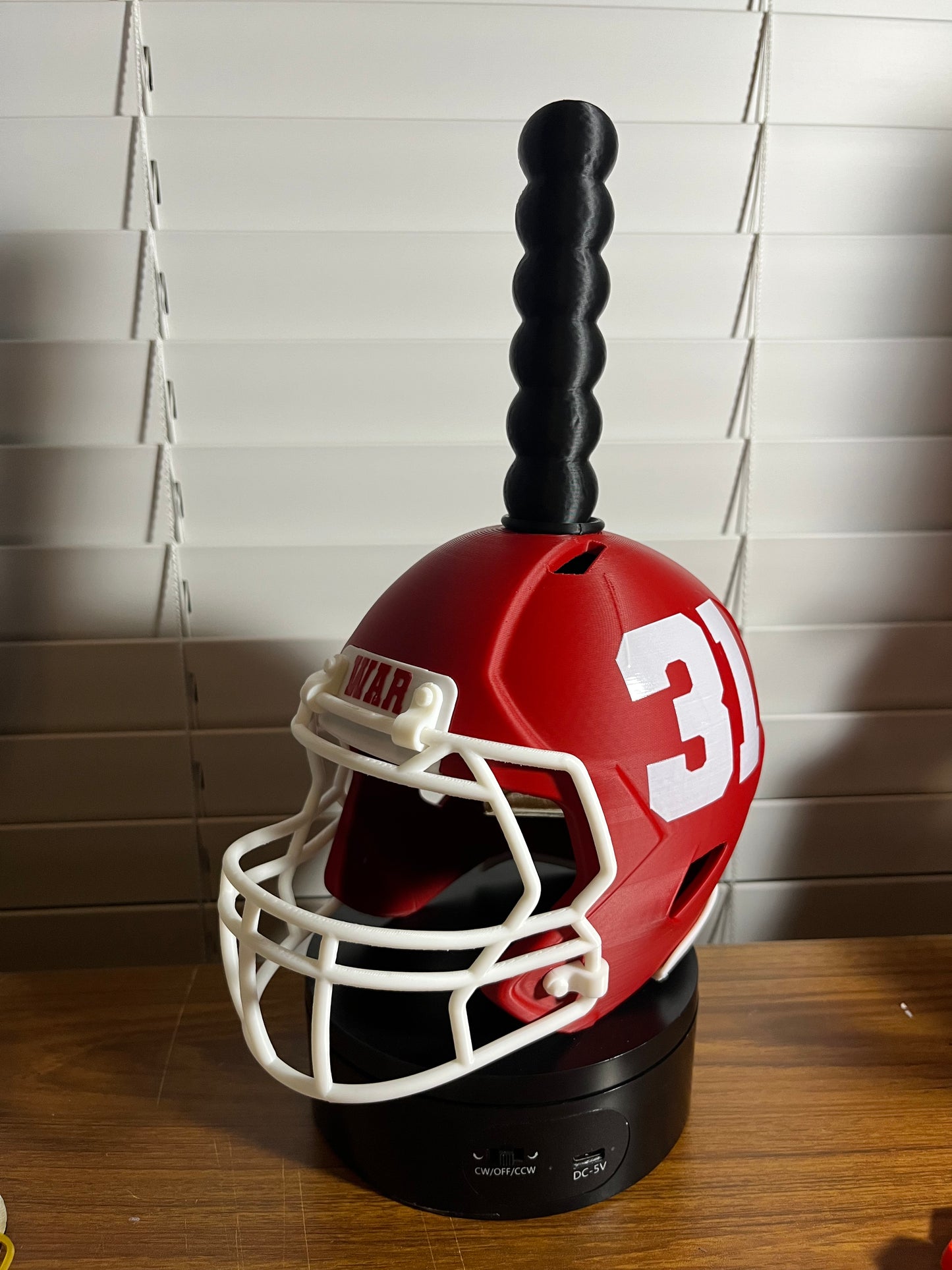 Football helmet cowbell