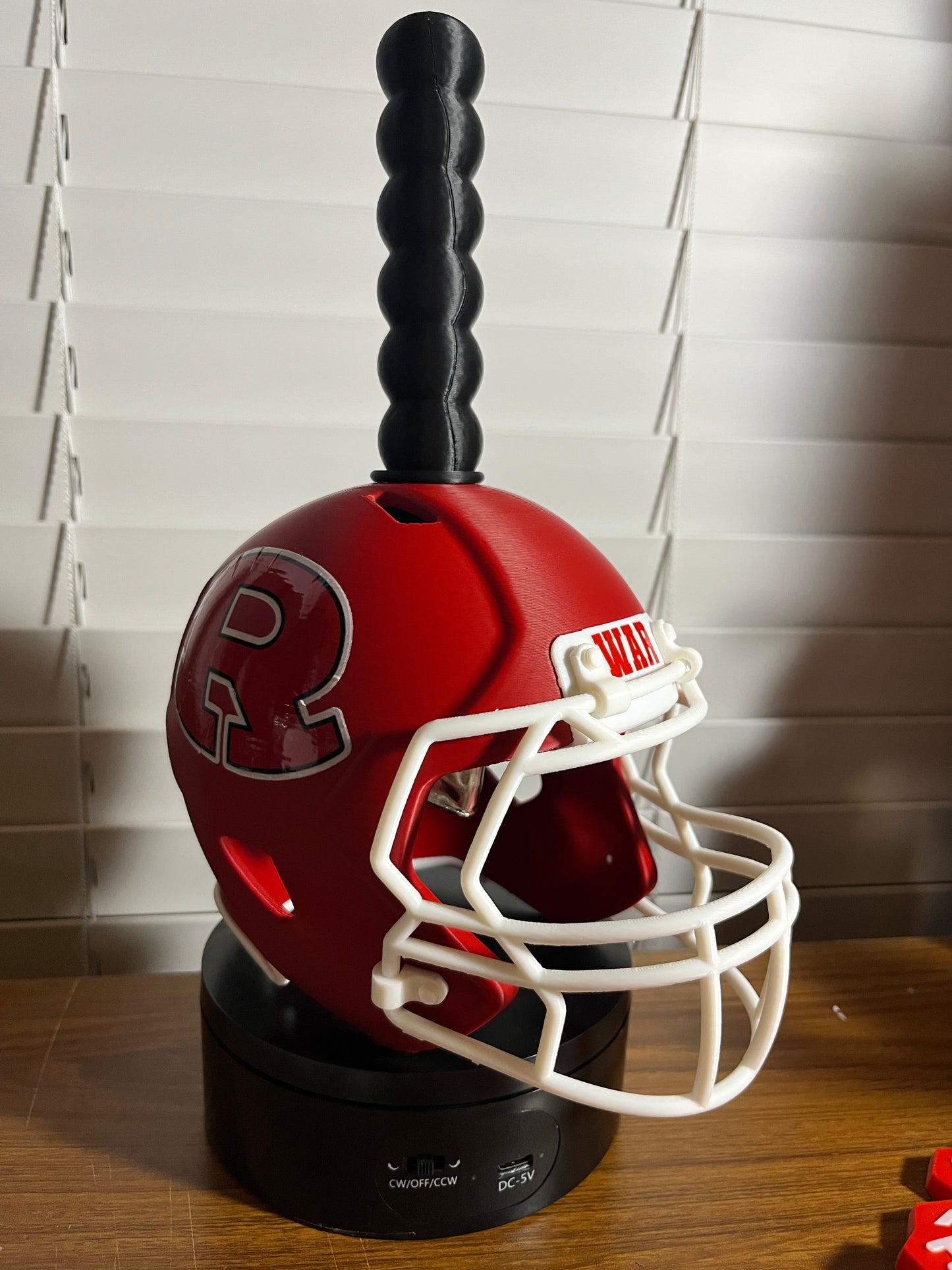 Football helmet cowbell